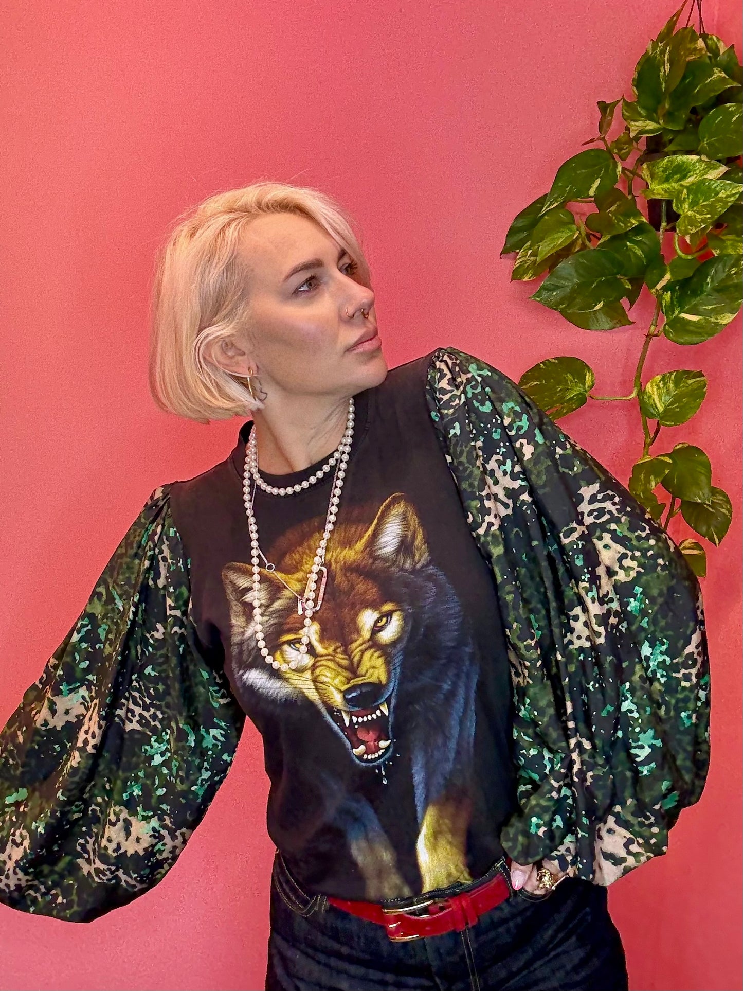 Wolf tee leopaflage puff