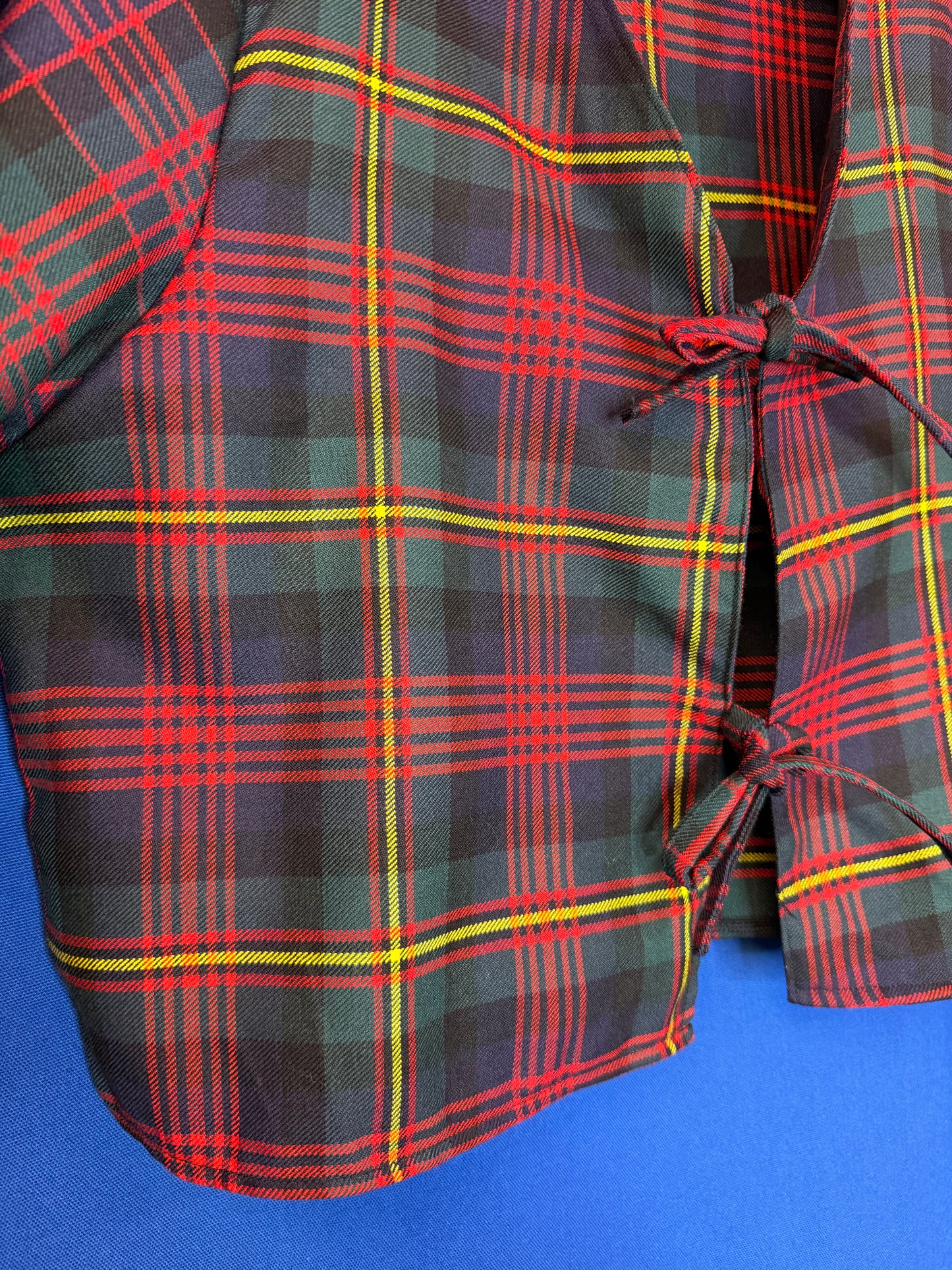 Tartan mix tie top