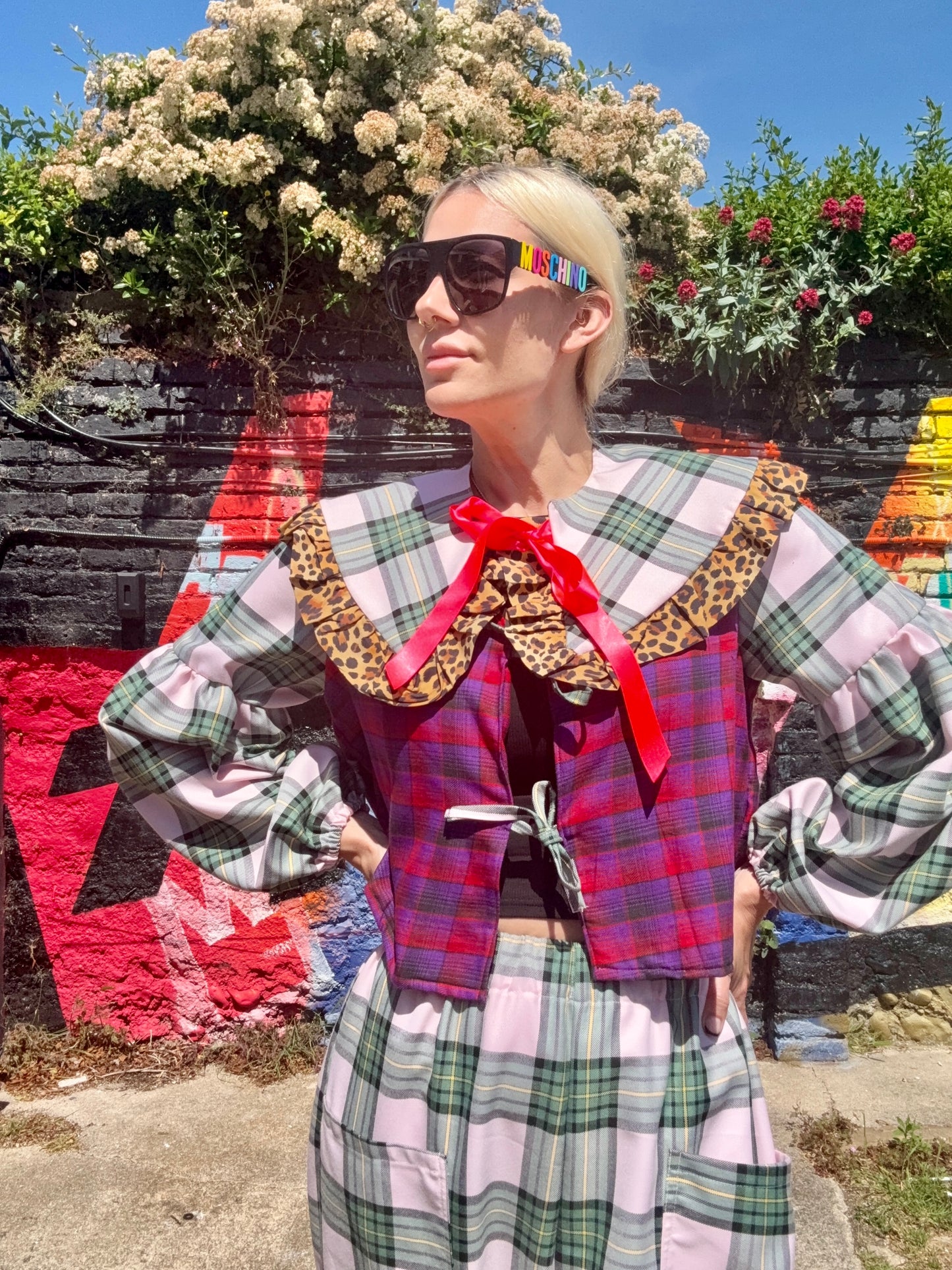 Tartan reversible collar