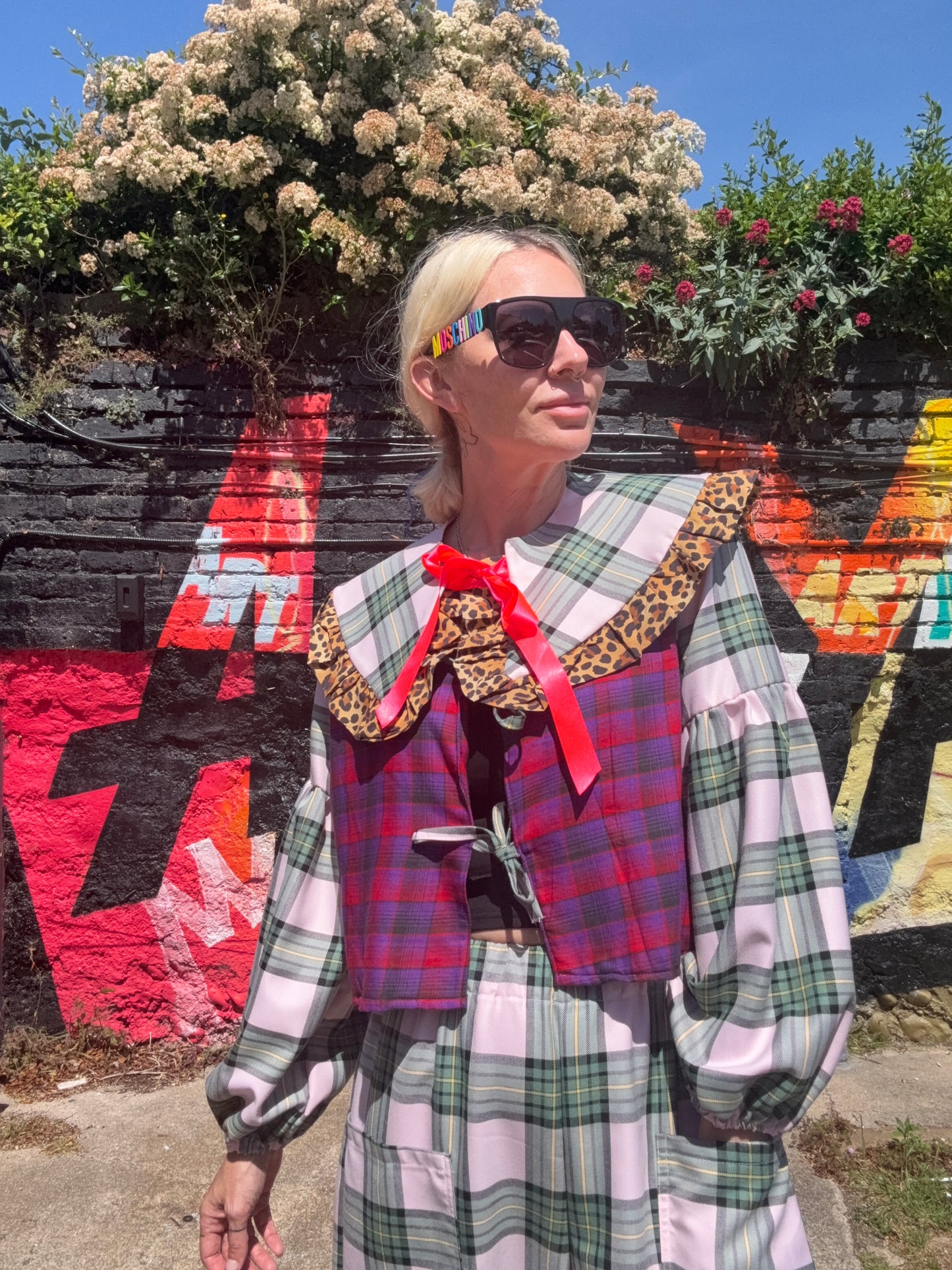 Tartan reversible collar